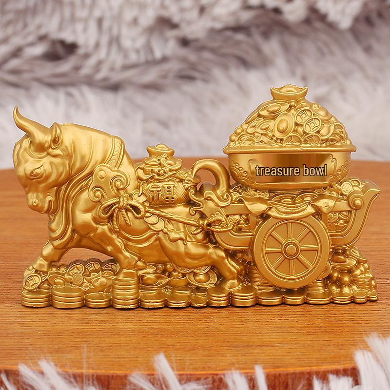 

Zodiac Ox Ingot Treasure Pot: Wealth and Fortune Decoration for Office or Desktop