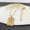 Vintage necklace embossed flower styling designer plated 18k real gold jewelry