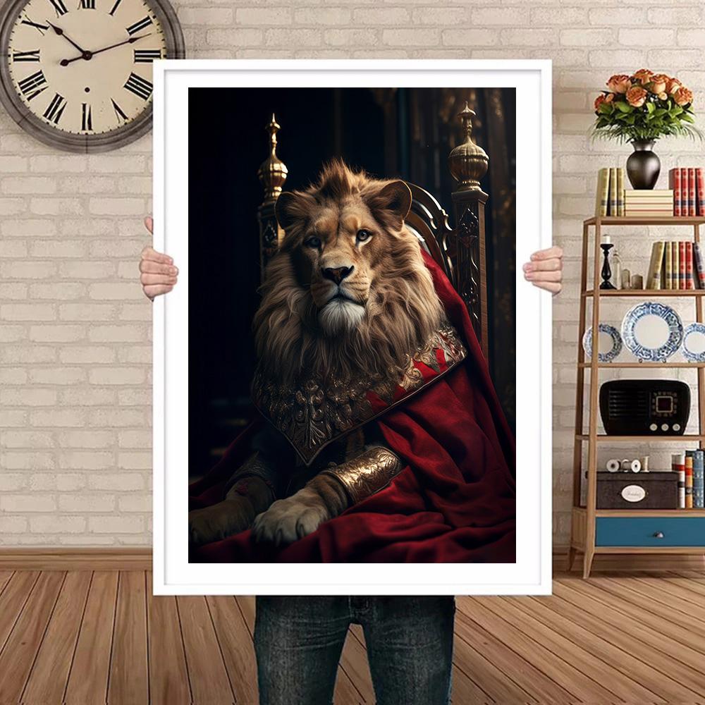 Moderne Abstrakte Tier Löwe Poster und Drucke Leinwandmalerei Wandkunst Wildtiere Bilder für Wohnzimmer Heimdekor