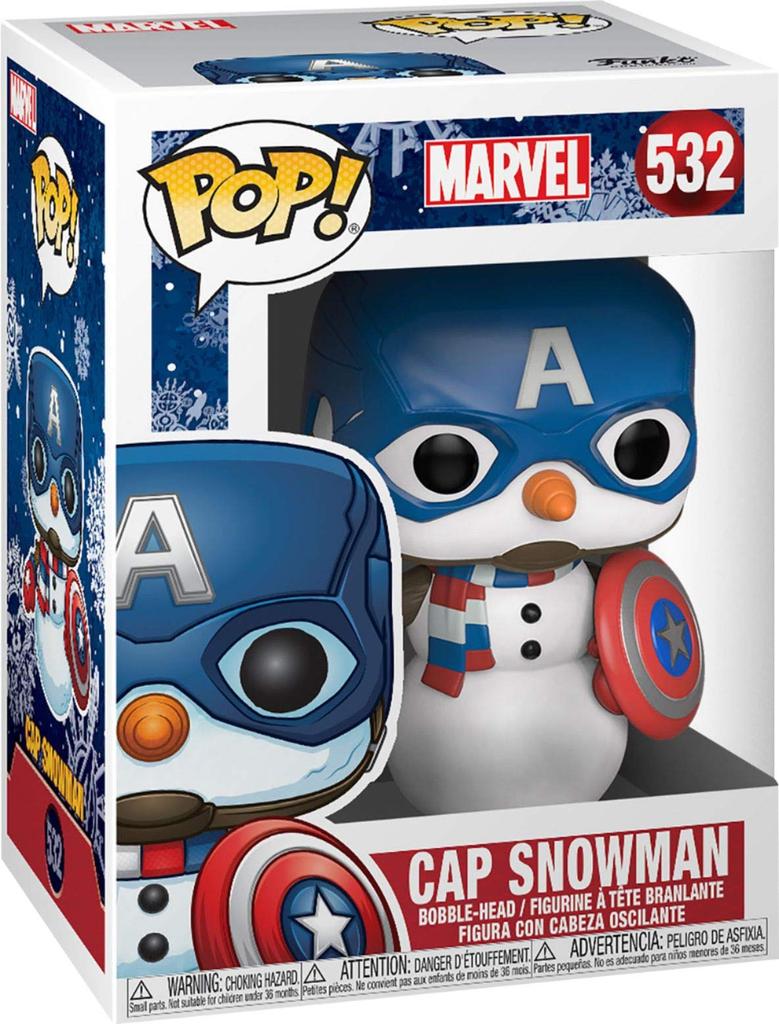 Marvel Comics Funko Vinyl Figure Holiday Edition Snowman Captain COMICS FUNKO 2019 Vinyl Figure HOLIDAY EDITION SNOWMAN CAP Movie Latest Marvel MARVEL