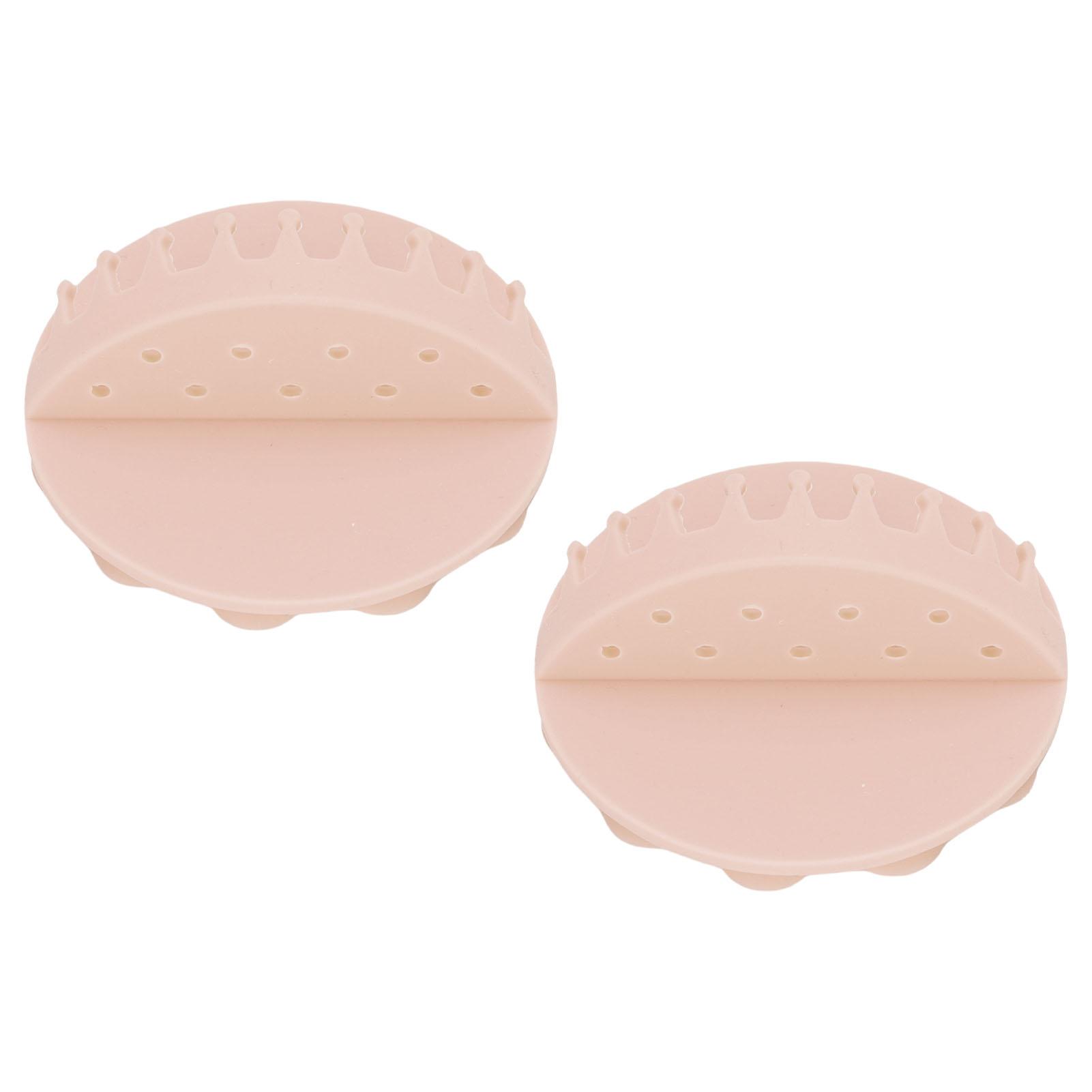 

2PCS Wall Mount Hair Collector Powerful Suction Easy Cleaning Silicone Shower Wall Hair Catcher for Bathroom бежевий