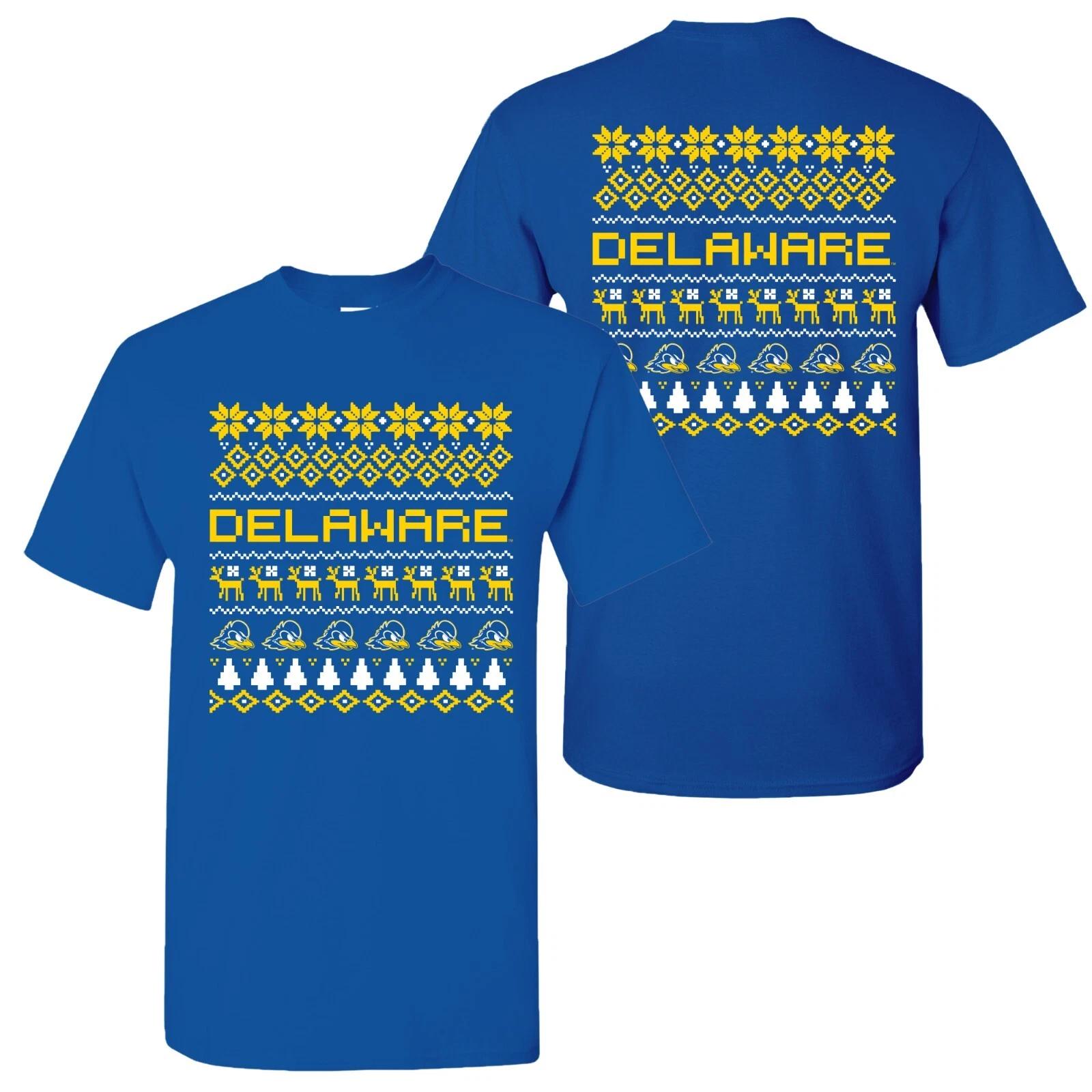 Delaware Holiday Ugly Sweater T-Shirt - Royal S