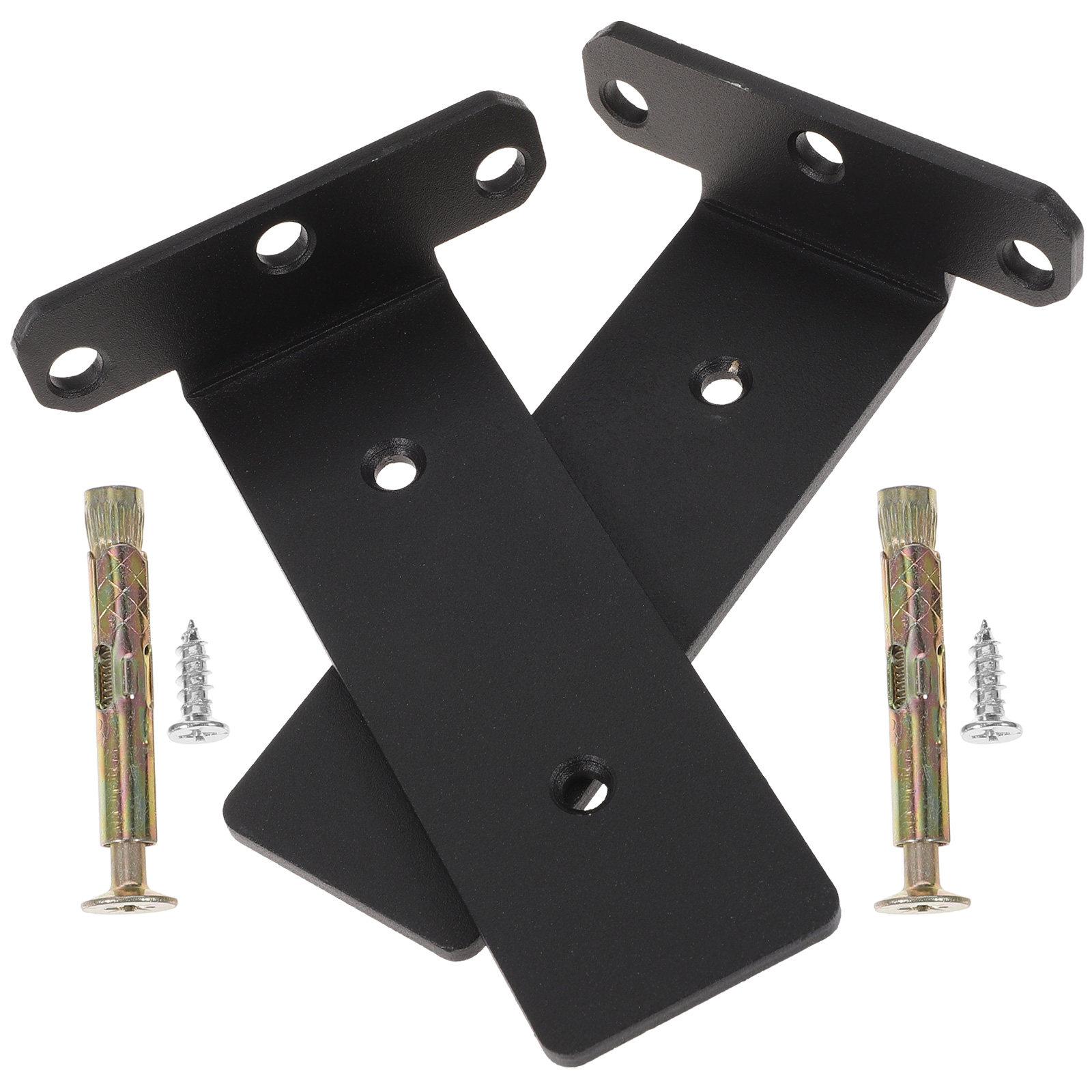 

2Pcs Black Matte Steel Shelf Brackets 6 Inch Wall Mounted Floating Shelf Holder Strong Corner Brace Support for Balcony Backyard 15X9.7CM