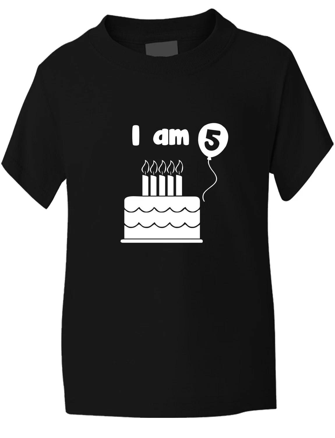 

Birthday Kids Ages I Am 5 Five T Shirt Gift Present Size S-XXL M