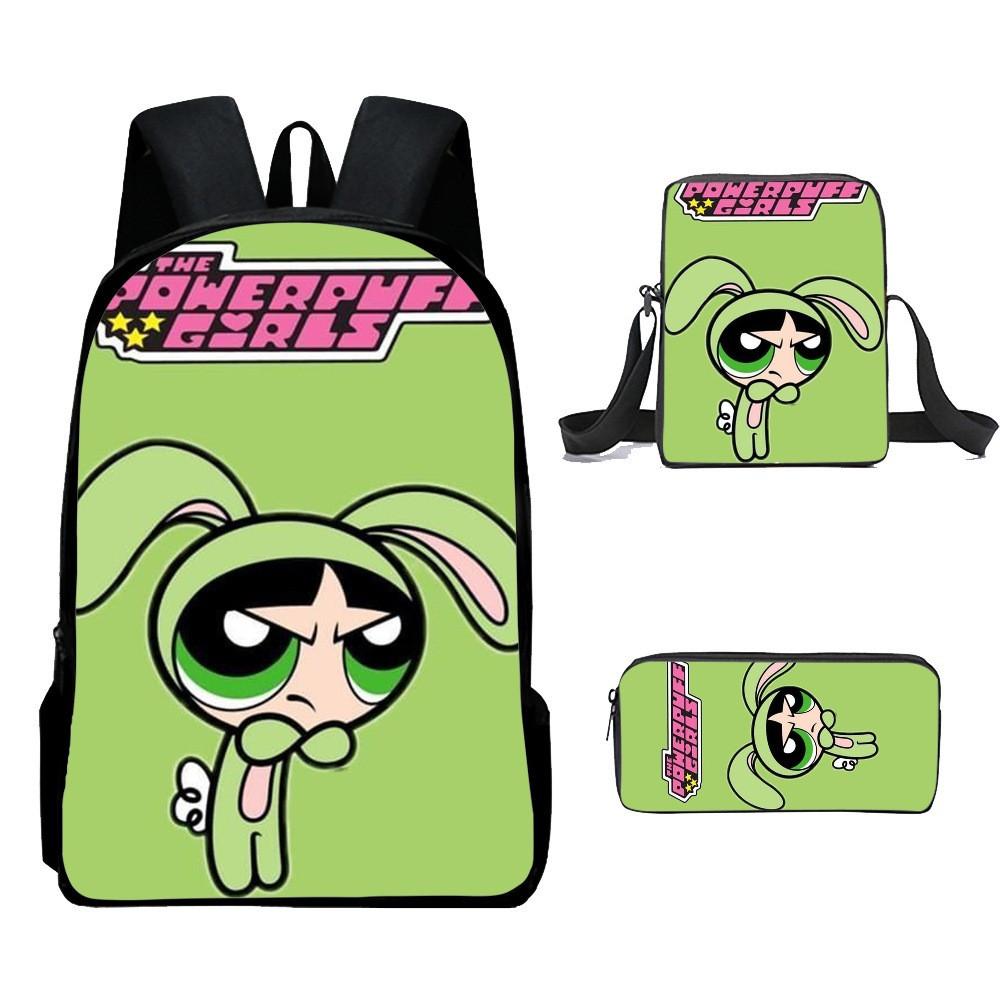 Mochila de Dibujos Animados Las Supernenas Con Correas Acolchadas de Espuma Para la Escuela y el Uso Diario