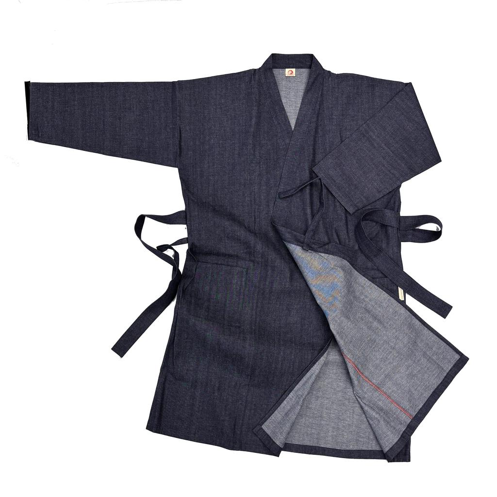 Momoten Denim Made In Denim Samue Long One Size Fits No Buttons [momoten] Coat, Japan, Women's Coat, Most,