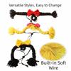 Double Braids Pet Wig Braid Bow Pet Headgear Pet Dress Up Cat Funny Headpiece  Cosplay Events