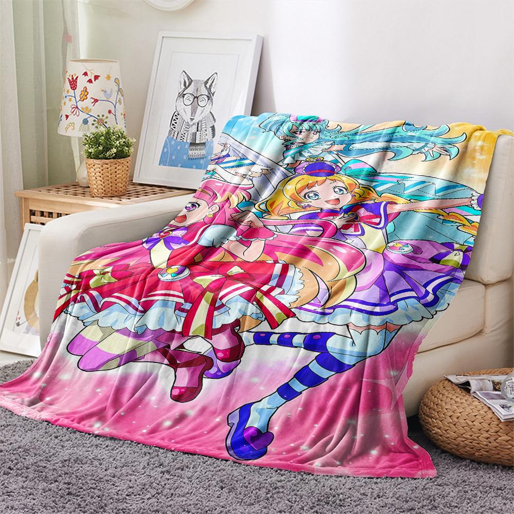 1PC WonderfulPrecur,Winx Club Print Flannel Blanket, High Quality All Seasons, Home Decor, Warmth and Comfort, Perfect for Christmas Gifts