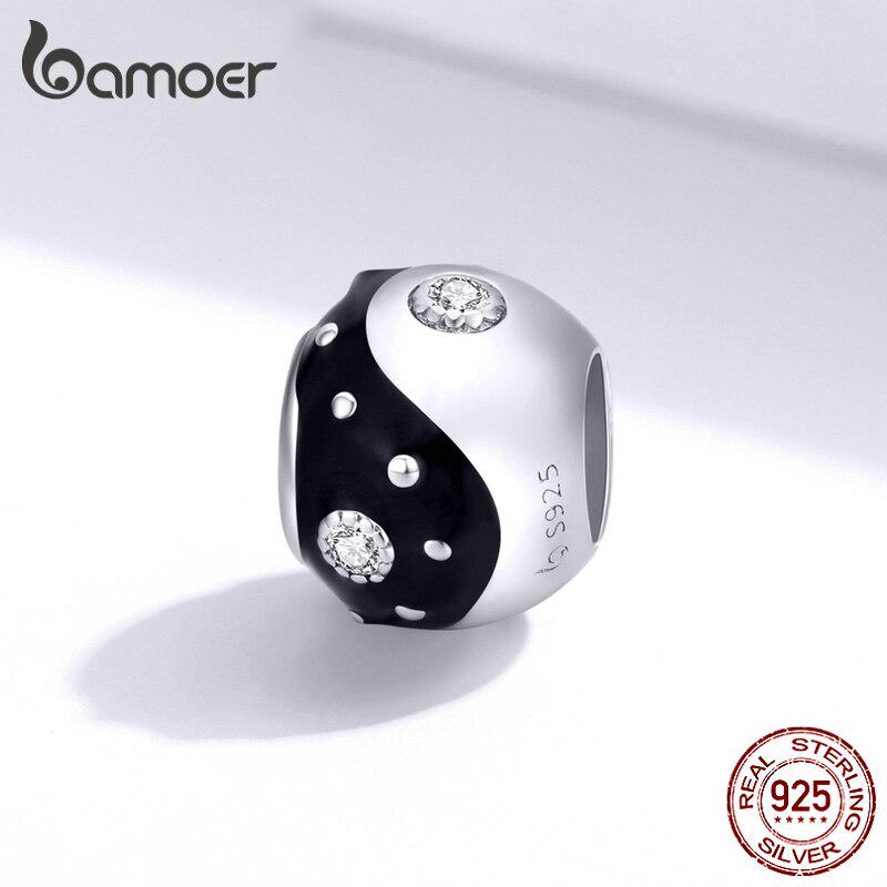 

Шарм на браслет со стразами из стерлингового серебра 925 пробы BAMOER 925 silver