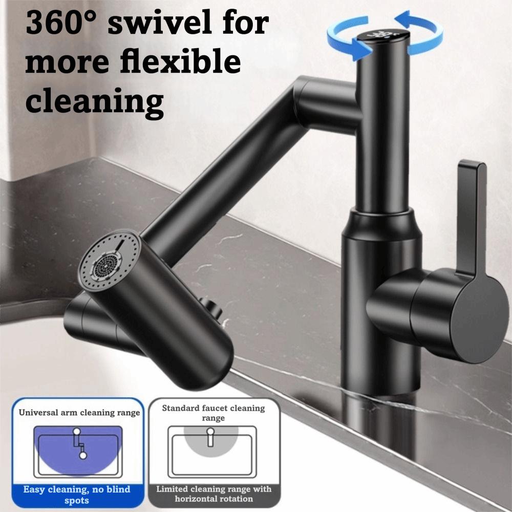 Stainless Steel Mechanical Arm Faucet Multifunctional Washbasin Faucet Kitchen Use