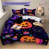 3pcs Halloween decorations Duvet Cover Set - Machine Washable, Includes 1 Cover and 2 Pillowcases, No Core Included yy251013105