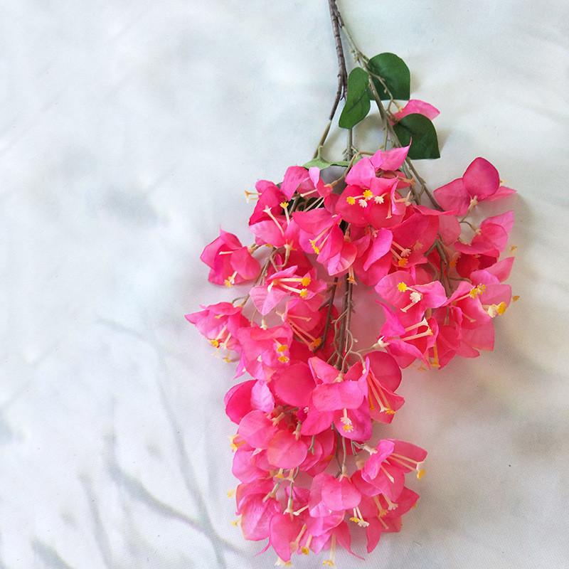 Flowers Bougainvillea Artificial Plum Blossom Stems For Commercial Decor