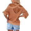 Women's Solid Color Sexy Off Shoulder Loose Knit Sweater Top