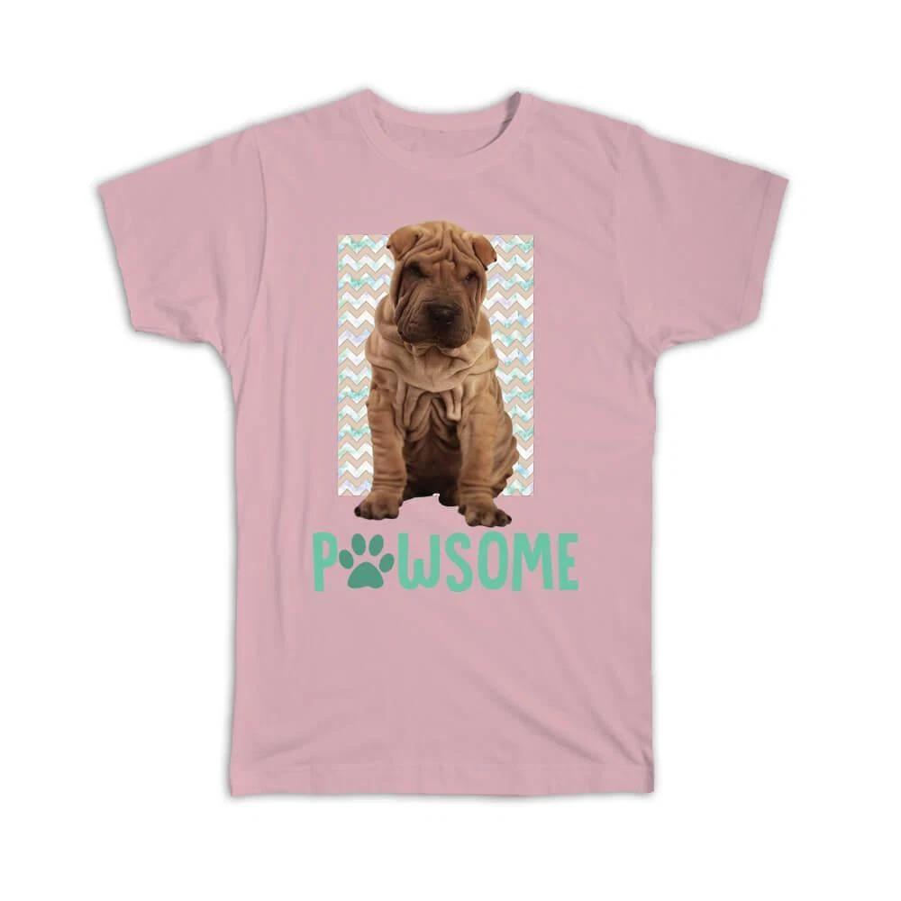 

Gift T-Shirt : Pawsome Sharpei Awesome Dog Pet Funny Cute Canine Pets Dogs 3XL