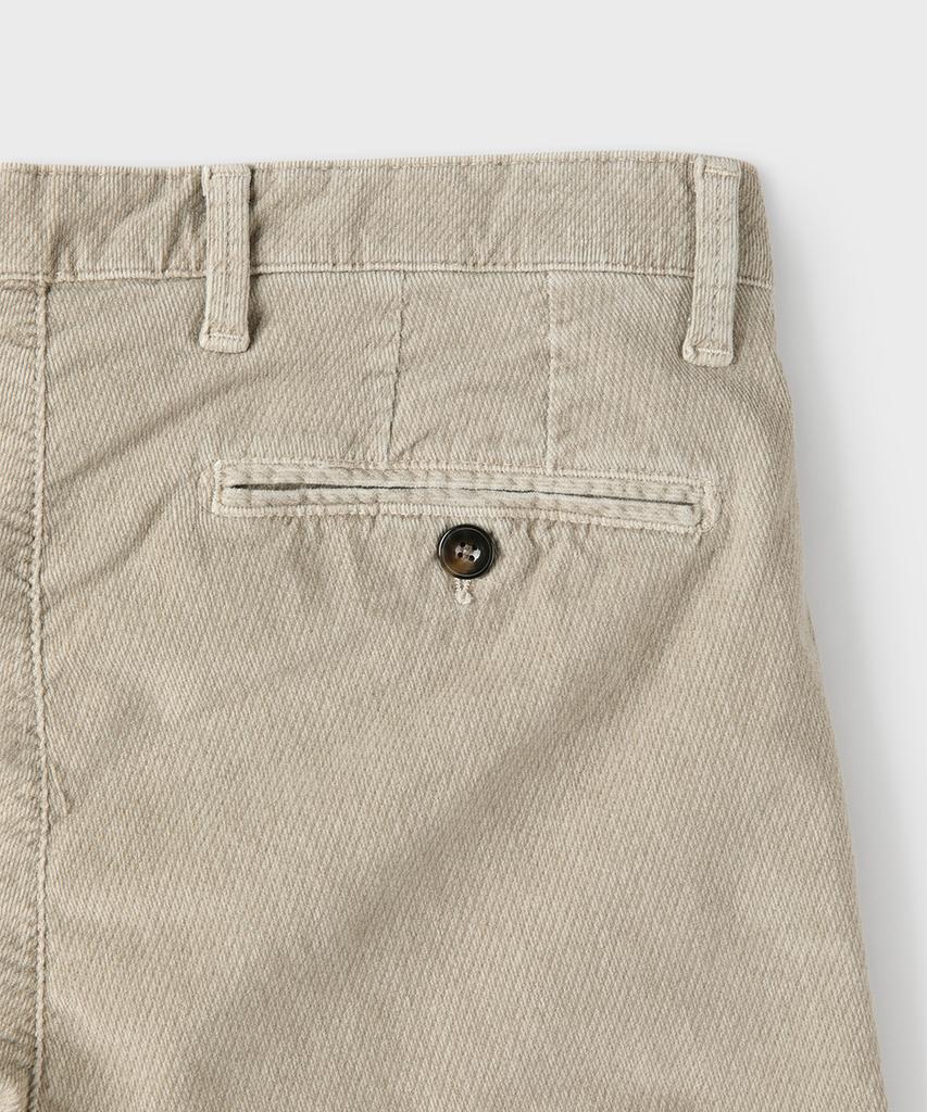 PANICALE Beige Slim Fit Cotton Twill Pants