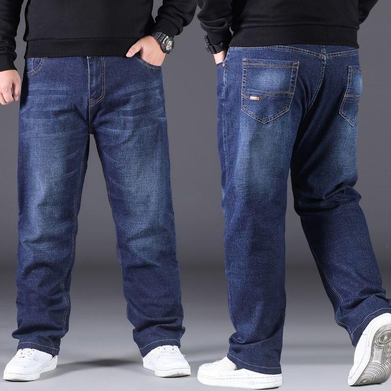 DC-HOME-4 10XL Oversized Jeans Man Mode Heren Jeans Wijde Pijp Denim Broek Broek Voor Mannen Werken Wandelen Dagelijks Gebruik Losse Grote Maat Jeans 46