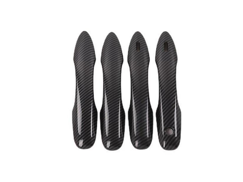 Compatible with 2019 Corolla: ABS Carbon Fiber Outer Door Handle Trim