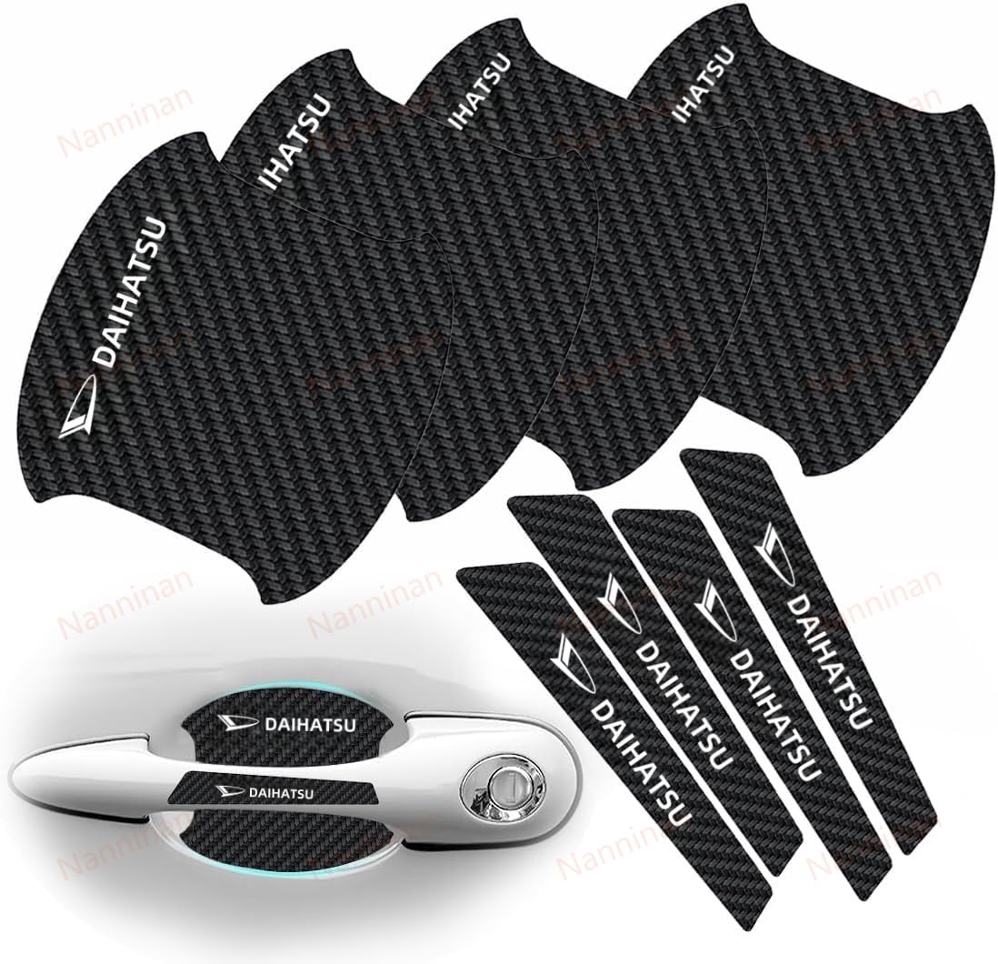 

Daihatsu Toyota Door Handle Protector Compatible with all Daihatsu and Wake Carbon Fiber Car Door Handle Scratch Protection Reflective Side Car Door