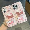 Dessert Dachshund Bulge Bag Suitable for Apple 16/17promax Mobile Phone Case IP15 Leather Pattern Air Cushion 14Pro Cute