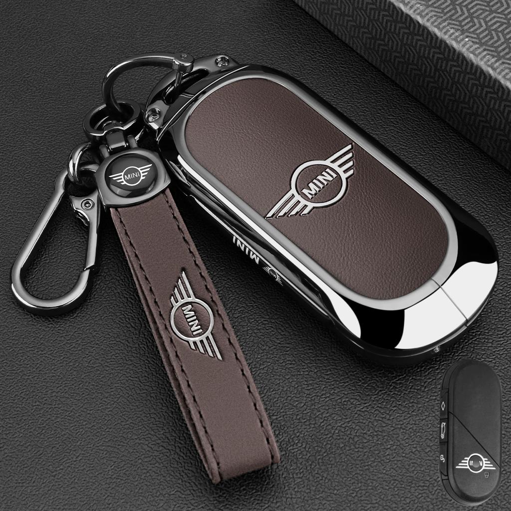 Klíčenka z kožené slitiny pro kryt klíče od auta Fob Pro BMW MINI Cooper Countryman U25 J01 J05 F65 F66 2024 2025 Ochranná Klíčenka