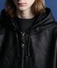 Schott NYC Leather Size Full-Zip Parka, Men's, 2XL, Black, 010, 782-3950080