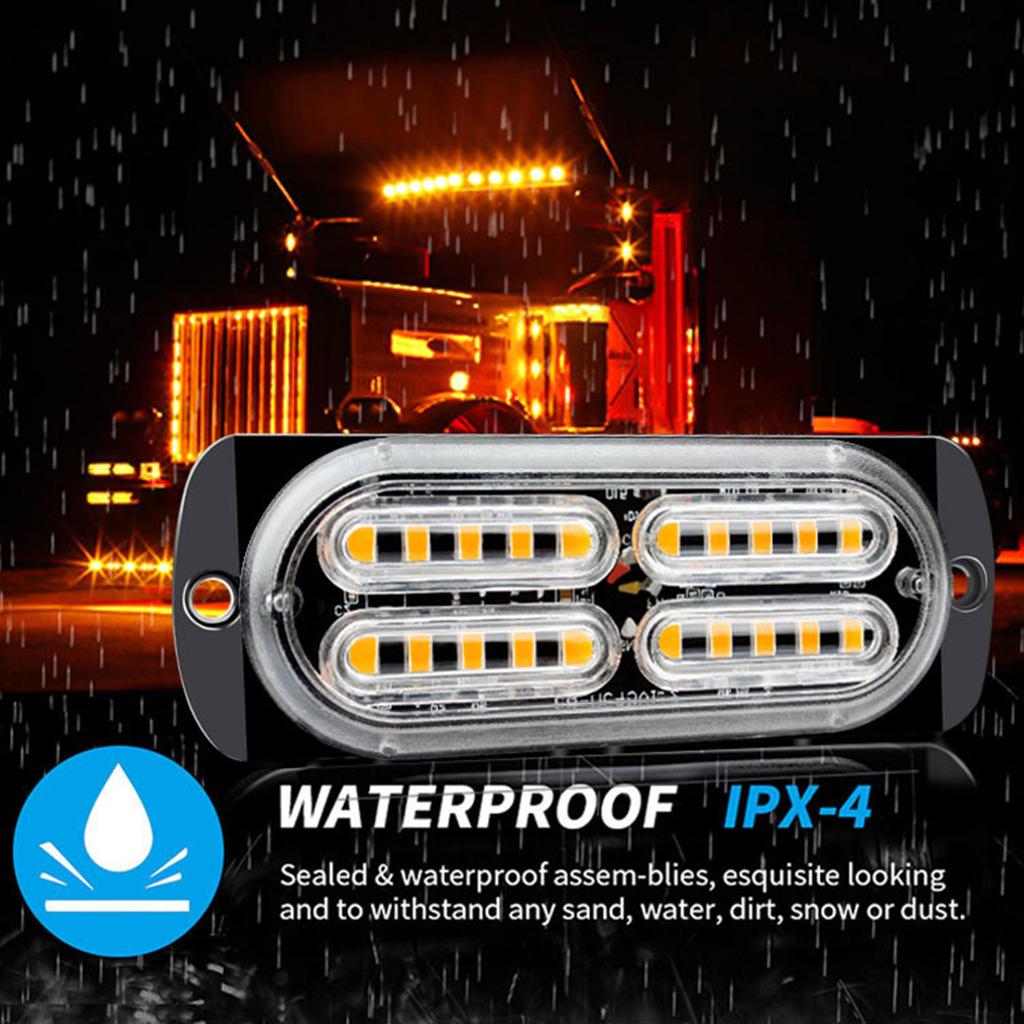 20LED Car Warning Light Grill Breakdown Light Car Truck Trailer Beacon Lamp LED Amber Side Light For 12V - 24V Car