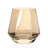 11OZ 320ml Glass Drinking Whiskey Cup Household Hexagonal Glass Diamond Shaped Geometric Juice Beer Cups Home Luxury Drinkware