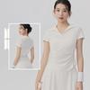 Women's Anti-Glare Tennis Skirt & Breathable Yoga Top Set: Slimming, Waist-Cinching, Casual Sportswear