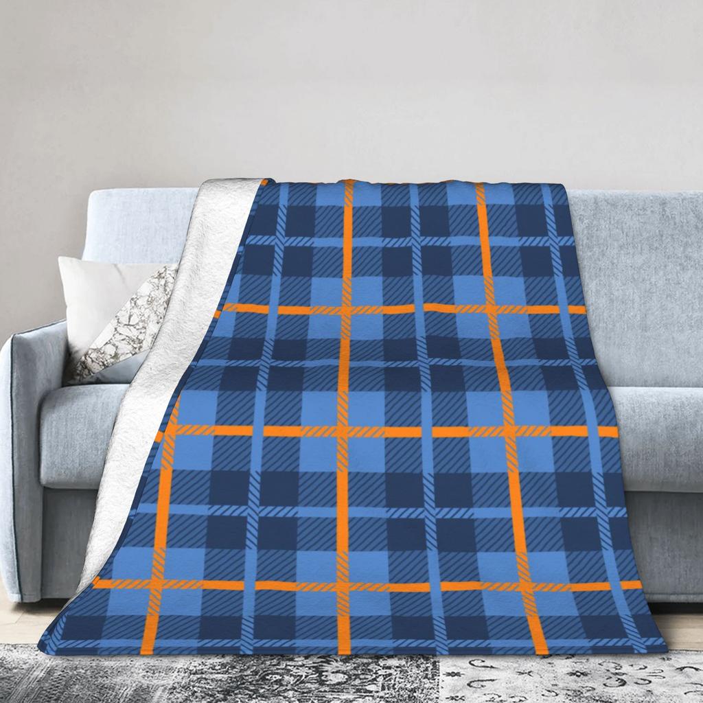 Yellow Tartan Blankets Warm Soft Print Plush Bedding Throws For Child Home Decor Flannel Bedspread Bed Cover