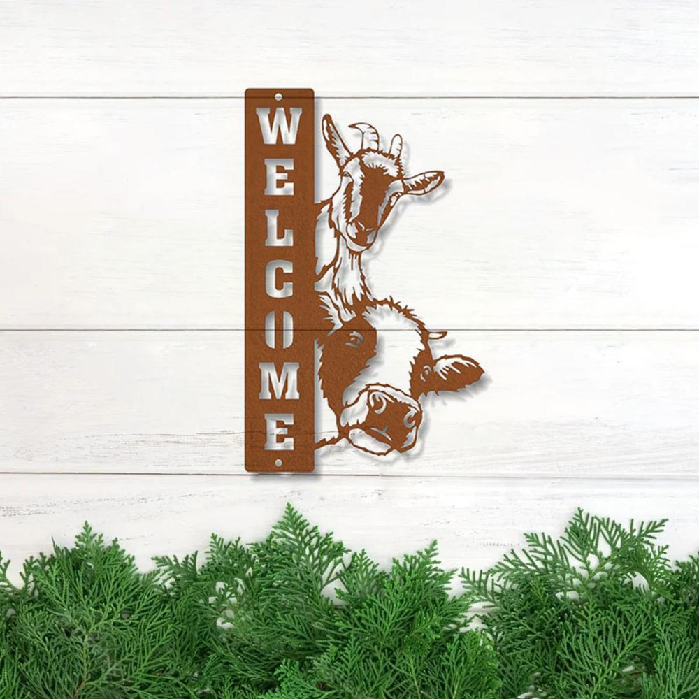 Decorative Farmhouse Signs Plaques - Transform your farm with these plaques Cow, sheep, goat signs. Welcome farm decor. Rustic.