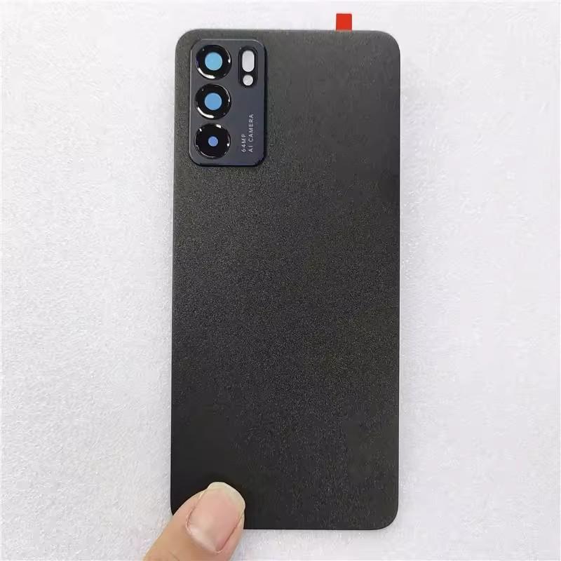 Back Battery Cover Back Glass Cover For OPPO Reno 6 5G Rear  Housing Case Panel Replacement Parts
