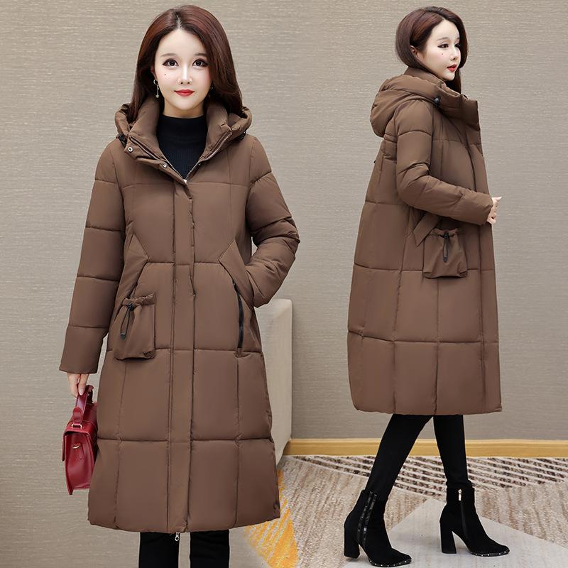 Russian coat hooded loose cotton plus large size cotton coat women's winter new cotton-padded coat long cotton-padded jacket