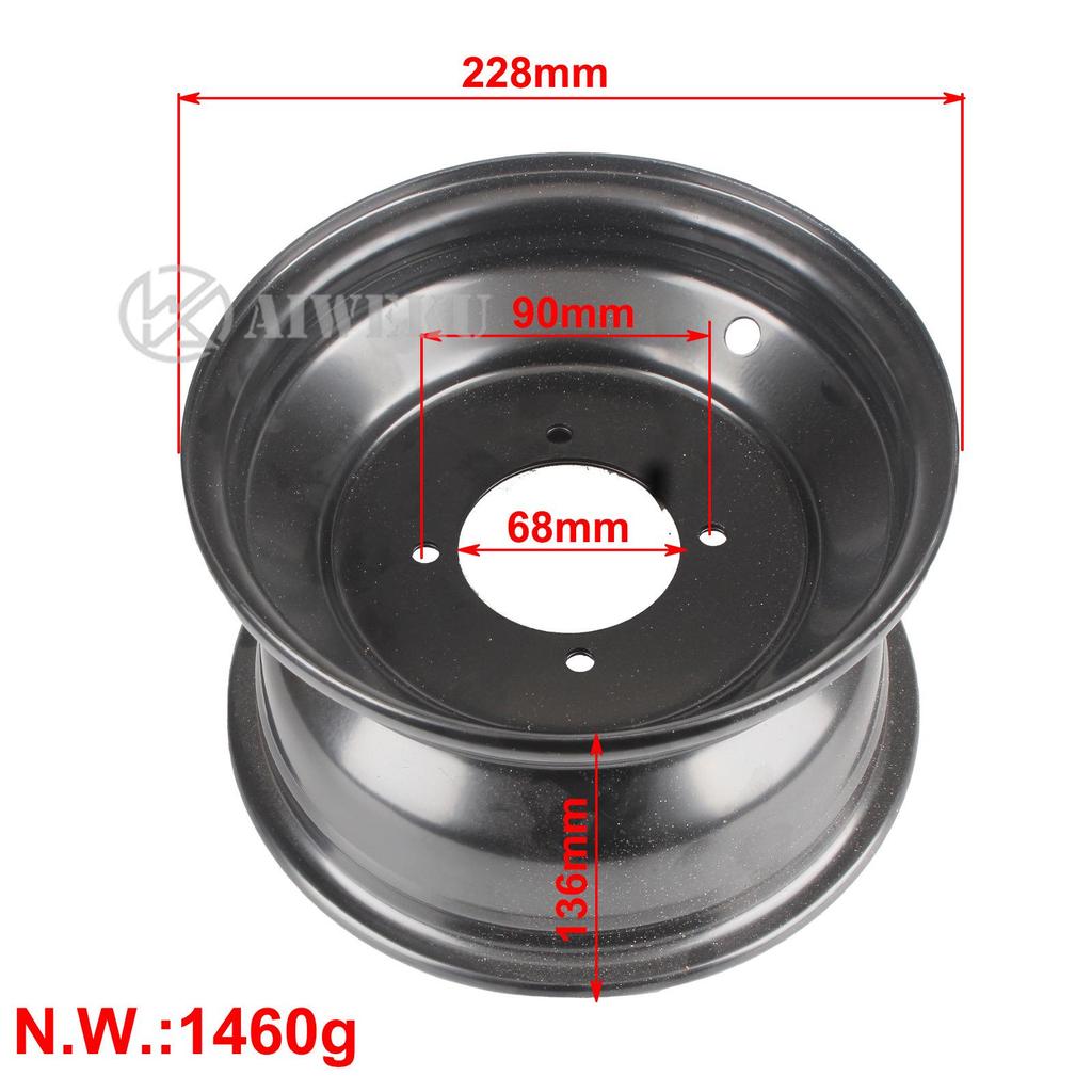Accessori per Auto da Spiaggia ATV: Cerchio Ruota 19x7.00-8 e Mozzo in Acciaio a Quattro Ruote 18x9.5-8 (3 Fori e 4 Fori)