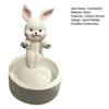 Yousheng Candle Holder Cartoon Dog Cat Design Hand-Painted Art Resin Construction Candlestick Candle Accessory