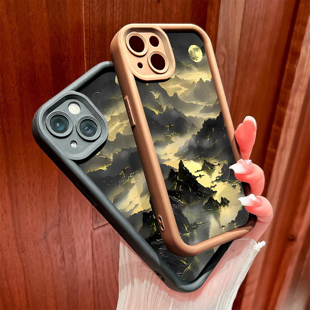 Měkký silikonový čtvercový žebříkový vzor tisku Pouzdro telefonu Plný kryt fotoaparátu Ochranné pryžové pouzdro odolné proti nárazům pro OPPO Realme