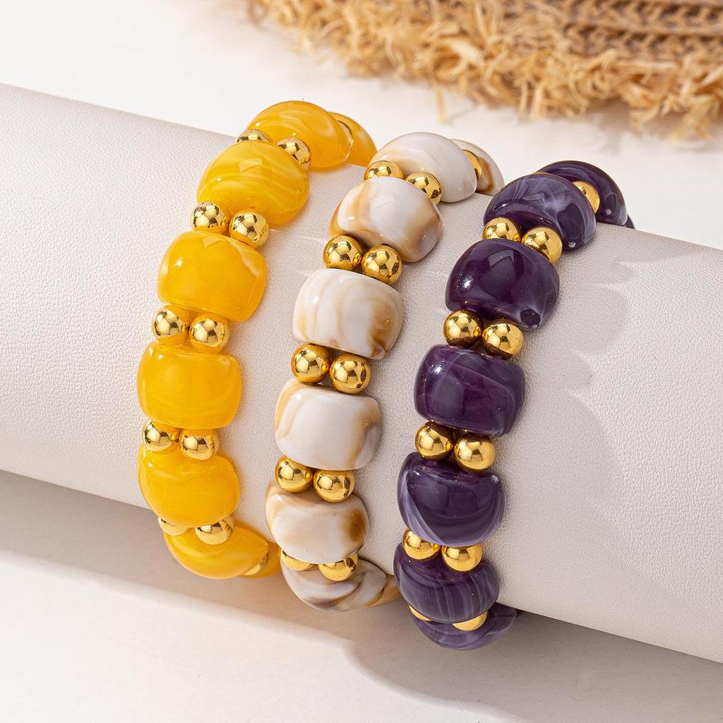 Ladies' Minimalist Ombre Beaded Acrylic Bracelet