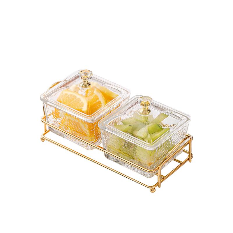 Glass Divided Snack & Fruit Serving Plate