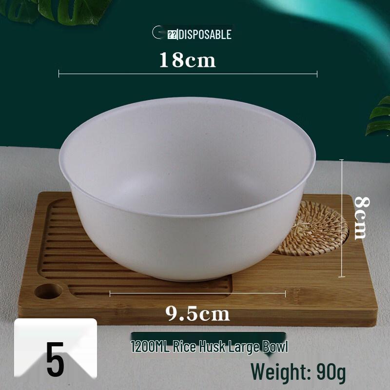Eco-Friendly Rice Husk Disposable Tableware Set