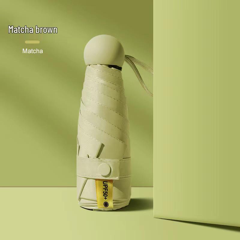 Women's Mini Five-Fold UV Protection Sun & Rain Umbrella - Compact, Portable, Ultralight