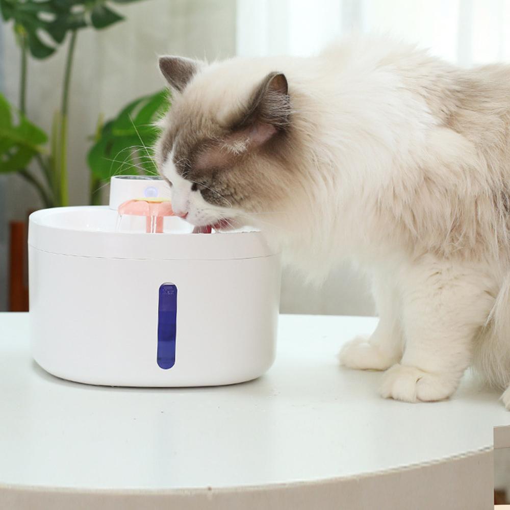 2.6L Large Capacity Automatic Cat Fountain Wireless Smart Pet Water Feeder Dog Water Dispenser with Sensor Cat Drinking Bowl