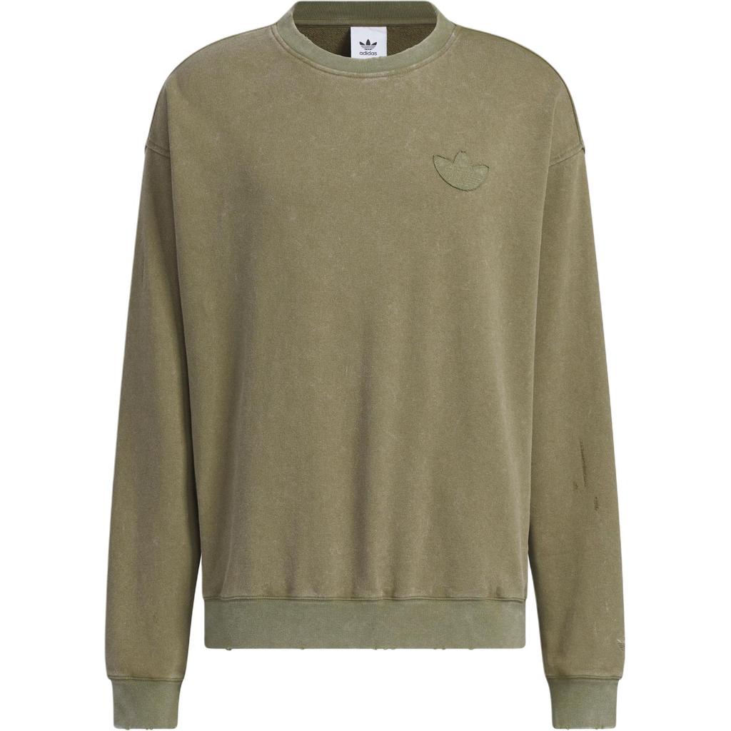 Adidas Originals Washed Crew Sweatshirt Men Sweatshirt Olive-Green JM7288