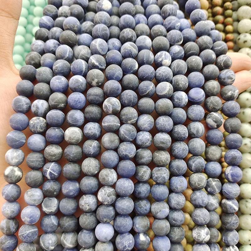 6/8/10mm Matte Stone Beads Natural Stone Beads Round Loose Spacer Beads For Jewelry Making DIY Bracelet Necklace Accessories