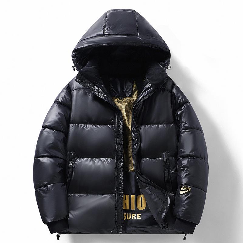 Unisex Schwarze Goldene Verdickte Winterjacke - Internet-Berühmtheiten-Stil
