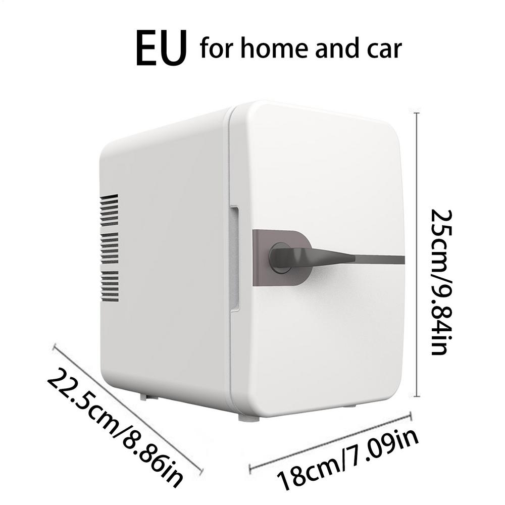 6L Mini Car Refrigerator 12V DC 100~240V AC Electric Portable Beauty Cooler Warmer Freezer US/UK/EU Car Mini Fridge Ice Box