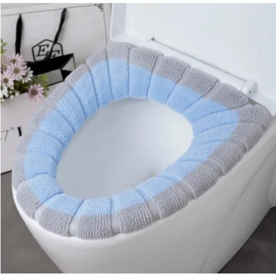 Winter Warm Toilet Seat Cover Mat Bathroom Toilet Pad Cushion with Handle Thicker Soft Washable Closestool Warmer Accessories