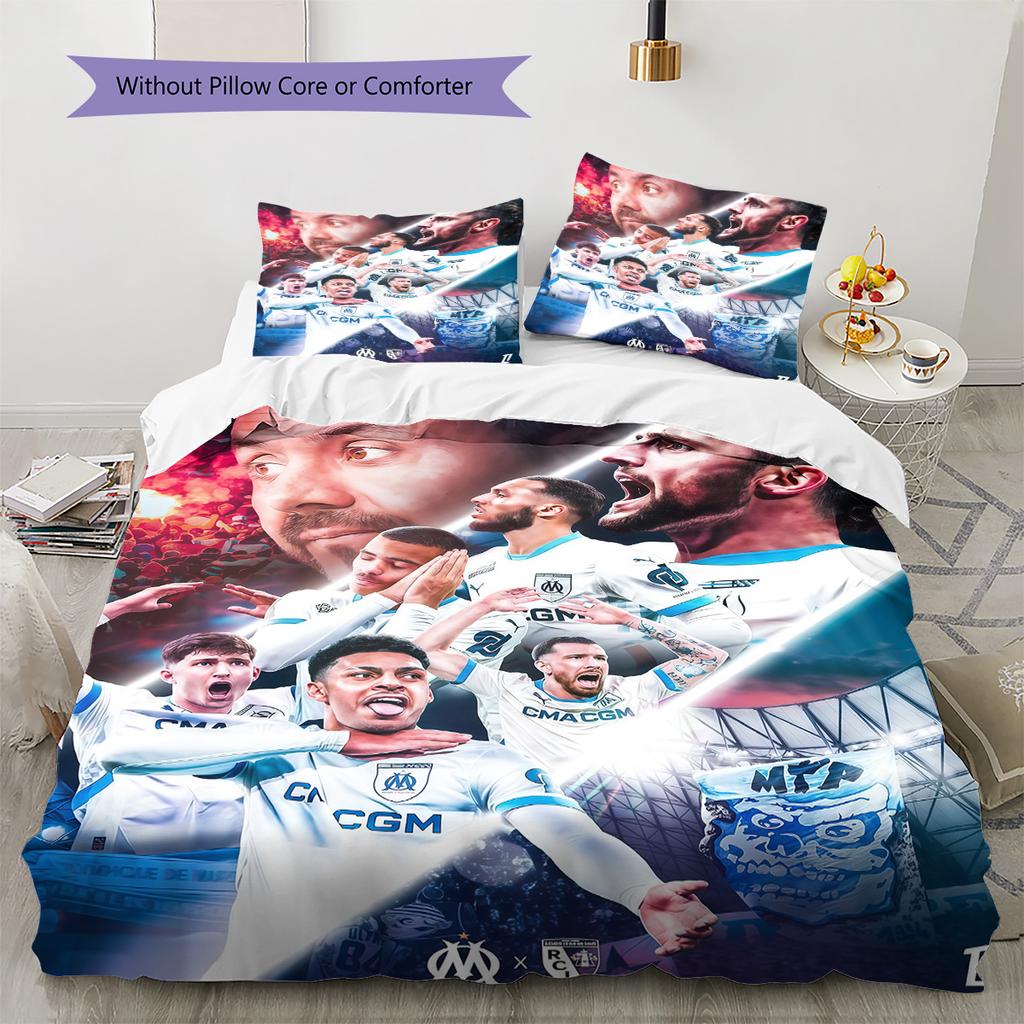 Marseille Pattern Bedding Quilt Set Quilt Cover Pillowcase Home Decoration Birthday Gift (1 * duvet cover + 2 * pillowcase, without core)
