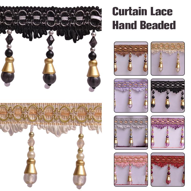 11Meter Curtain Crystal Beaded Tassel Fringe Lace Trim Curtain Accessories Curtain Trim Decoration Sewing DIY Upholstery