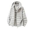 JP ribs down jacket women's new autumn and winter light and thin small man huge good-looking duck down liner hooded jacket men