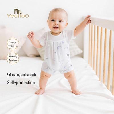 Unisex Baby Modal Short Sleeve Summer Romper