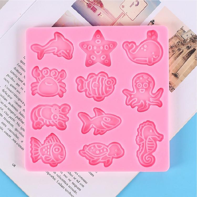 Cheval de Mer Poisson Mer pour Tortue Crabe Forme Bonbons Moules Cuisson Fondant Chocolat M